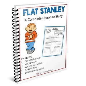 Flat Stanley Novel Study | Spiral-Bound Homeschool Workbook with Comprehension, Vocabulary & Answer Key | Flat Stanley Chapter Book Companion Grades 1 and 2