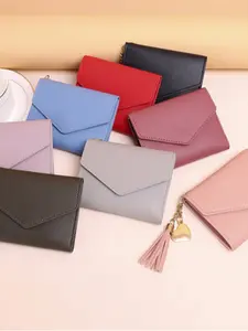 Women's Wallet, Candy Color PU Material, Unisex Ticket Holder, 6 Card Slots, Casual Style, Perfect Gift for Holidays and Travel