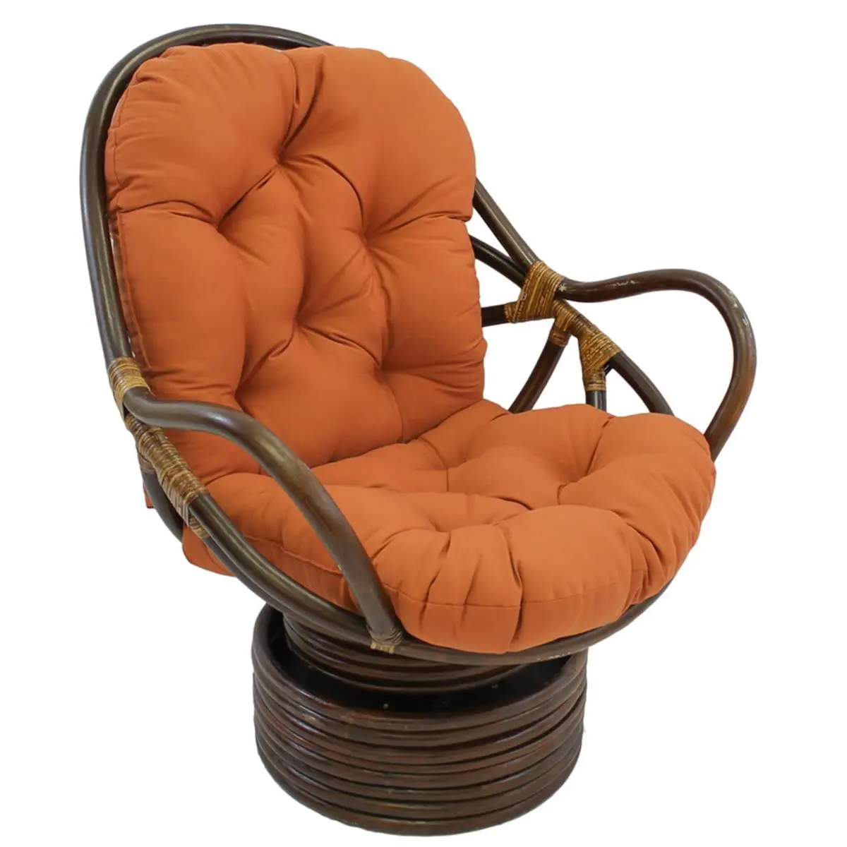 International Caravan  Swivel Rocker with Twill Cushion, Spice