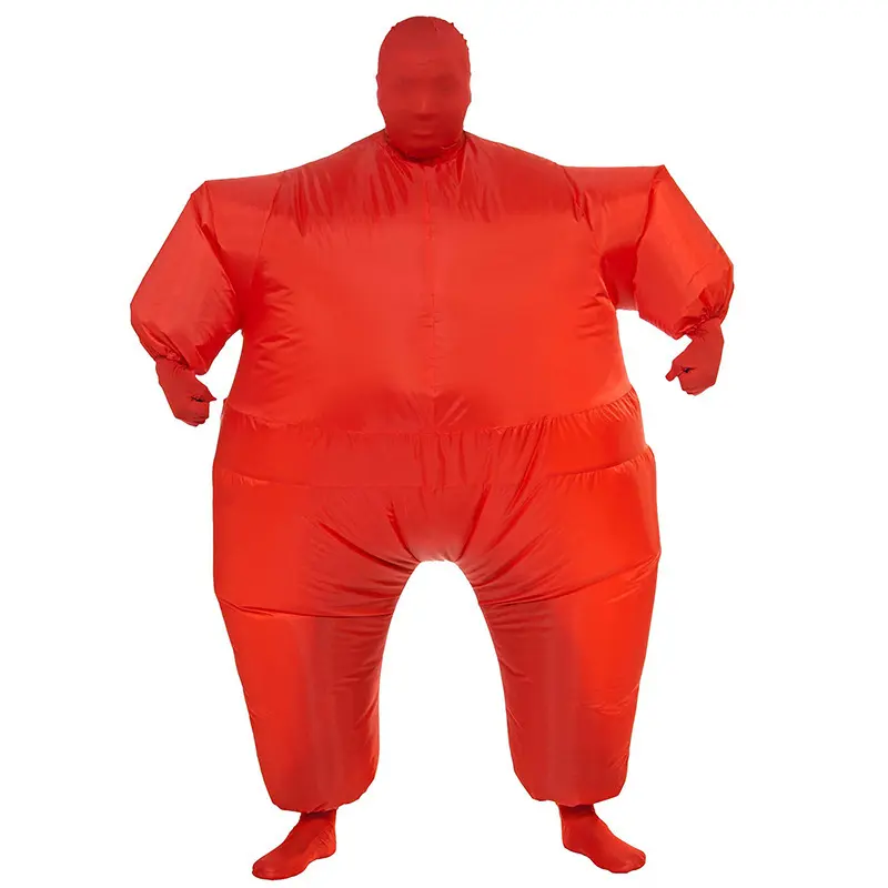 White salmon inflatable suit in red