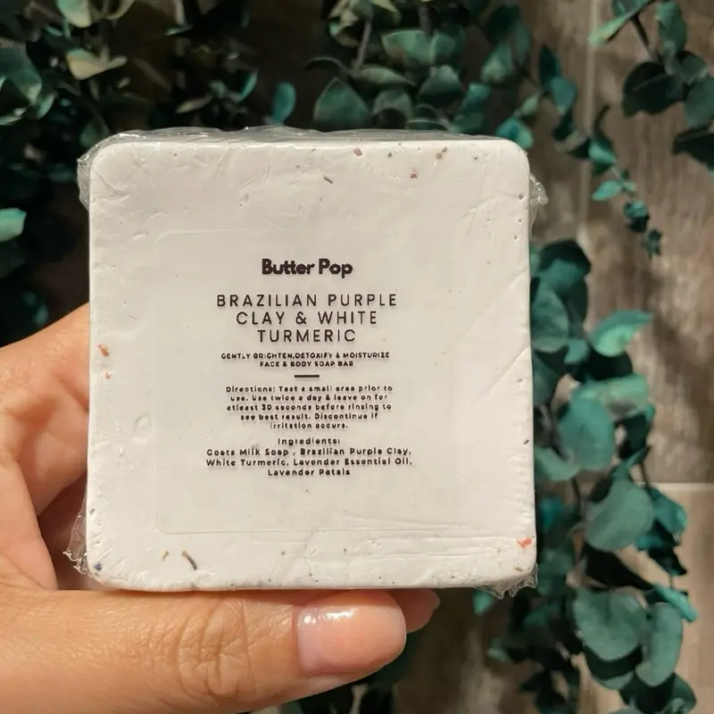 Lavender Purple Clay Brightening Soap Bar natural skincare