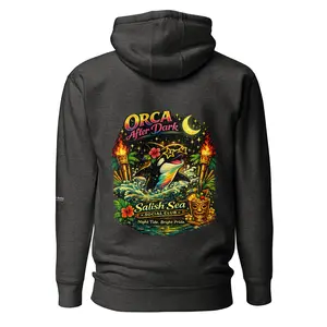 Orca After Dark Hoodie - Salish Sea Social Club collection