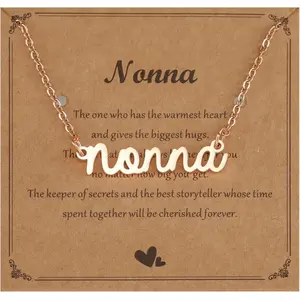 Gift for Nonna Necklace Women from Grandkids Best Birthday Jewelry Nonna Necklace