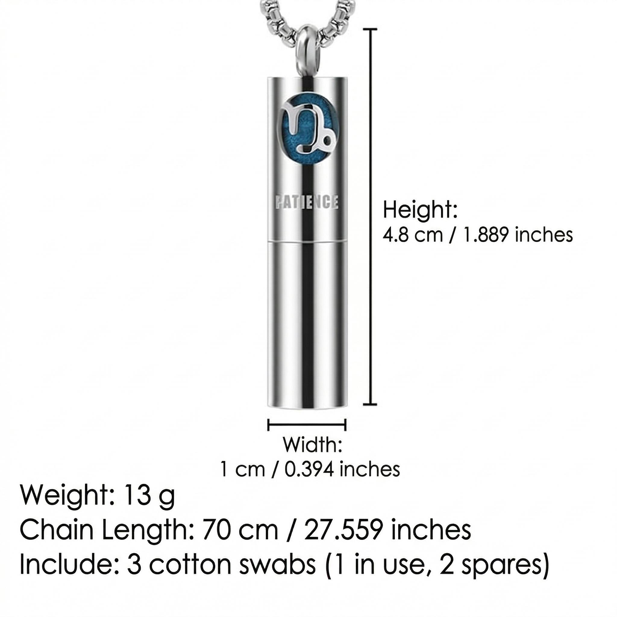 Necklace with 12 Zodiac Signs for Men and Women Aromatherapy Essential Oil Diffuser Pendants Adjustable Waterproof Hypoallergenic Gifts for Astrology Enthusiasts