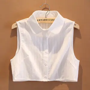 Ladies' decorative fakes collar, a pure cotton white round collar, is available in multiple size specifications, including M, L, XL and 2XL. It can be paired with various coats and is suitable for wearing on all kinds of occasions.