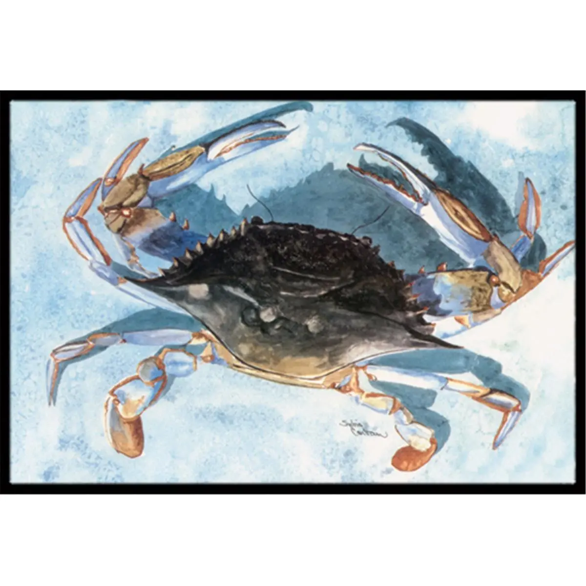 Carolines Treasures Crab Indoor-Outdoor Rug Mats - 18x27 in, Fade Resistant, Ideal for Front Door, Entryway Decor
