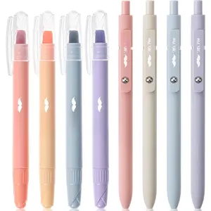 - Gel Highlighters and s, 8 Pack, Pastel Barrel, No Bleed Through,  Journaling Kit