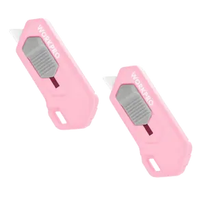 #SpringGlowUp WORKPRO Ceramic Small Safety Box Cutter, Automatic Rebound Mini Letter Opener, Quick Change Retractable Blade Razor Knife, with Extra Blades