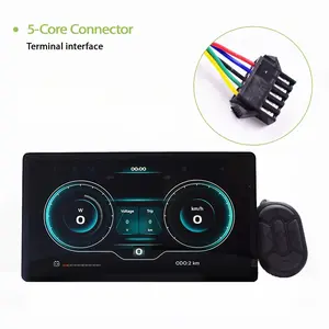 Advanced Electric Bicycle Computer LCD Display H8 Sm5pin, Wired Bluetooth-compatible Version, Connects to Cycling APP, Phone Screen Projection Navigation