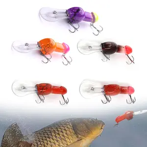 6-PCS Fun Fishing Baits 3D Swimbaits for Freshwater and Saltwater Surface Lures Bass Lures Fishing Gear Spinning Fish Hooks for Beginners Amateurs and Professionals
