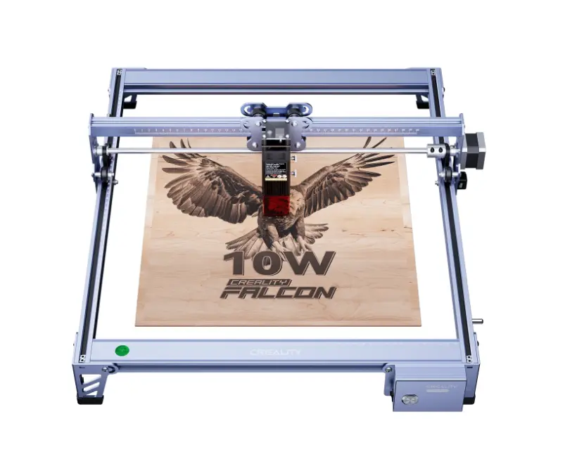 Creality Falcon 10W Laser Engraver Machine, 0.06mm High Precision Laser Engraving Machine 72W Laser Cutter and Engraver Machine for Wood Metal Acrylic Leather, 15.7"×16.3" Workspace Cutting