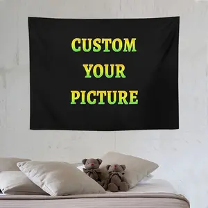 Custom Tapestry For Wall Bedroom Backdrop Personalized Image Text Photo Customized Funny Tapestry Banners And Signs Horizontal Model Tapestrys