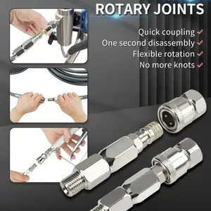 Stainless Steel Rotating Quick Connect Fitting, Durable Stainless Steel Connector, Easy-To-Use Fastener for Various Applications