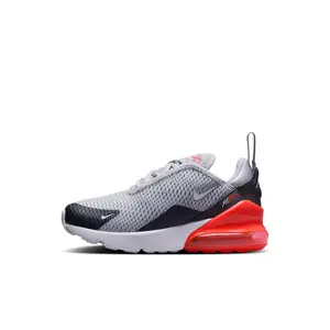 Nike Air Max 270 Casual Jogging Shoes AO2372-039 Wolf Grey White Anthracite Round Toe Laces All Seasons Breathable Thickened Sole Athletic Lightweight Trainer Running Boy Footwear