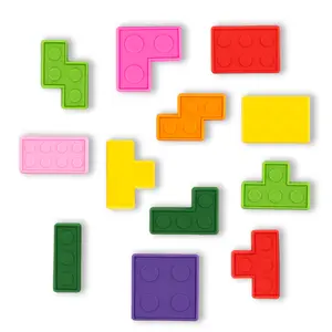 Building Block Charms 12PCS Shoes Charms PVC Cute Clog Pins Accessories Party Favors Birthday Gifts Holidays Decoration for Boys Women Girls