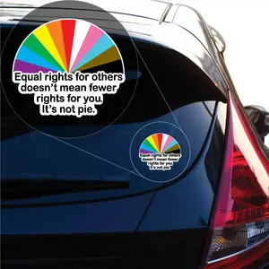 Equality Sticker, LGBTQ+ Pride Sticker, Equality for All, Gay Pride, Queer Pride, Inclusive, Pride Month Decal Sticker  Vinyl Decal Sticker for Car, Laptop, tumbler, more. # 1556