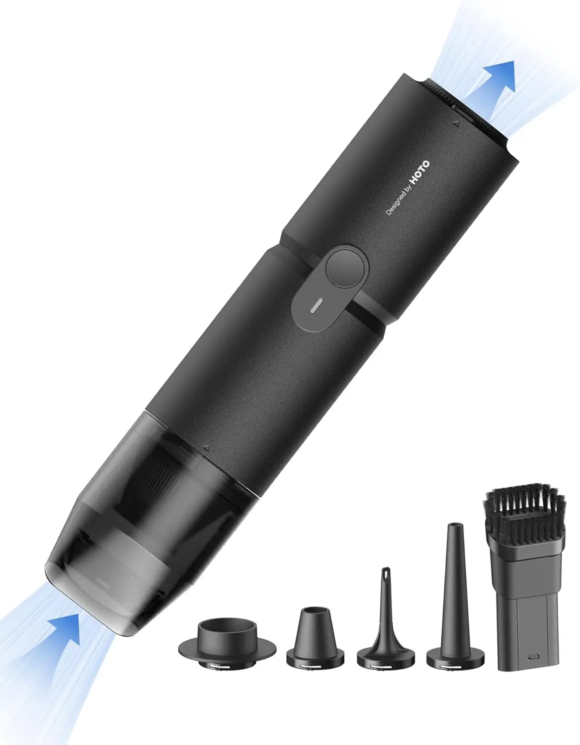 HOTO 4-in-1 Air Capsule Work Station - Lightweight Car Accessory with Portable Compressor, Car Vacuum, Blower - 2.2in L x 2.2in W x 6.44in H, Simplifies Cleaning, Ideal Father's Day Gift