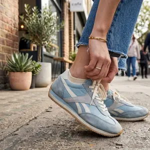 Women’s Axel Low-Top Sneakers – Memory Foam Comfort Shoes | Wild Fable Blue Size 9 | Lace-Up Casual Walking Sneakers