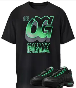 T-Shirt Matching Max OG 95 Black/Green Shock