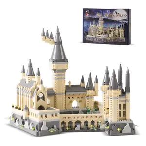 2680PCS Creative Micro Movie Great Hall Castle Great Hall Building Blocks Magic School Model Blocks Assemble Toy Mini Bricks For Kids Adult Gift