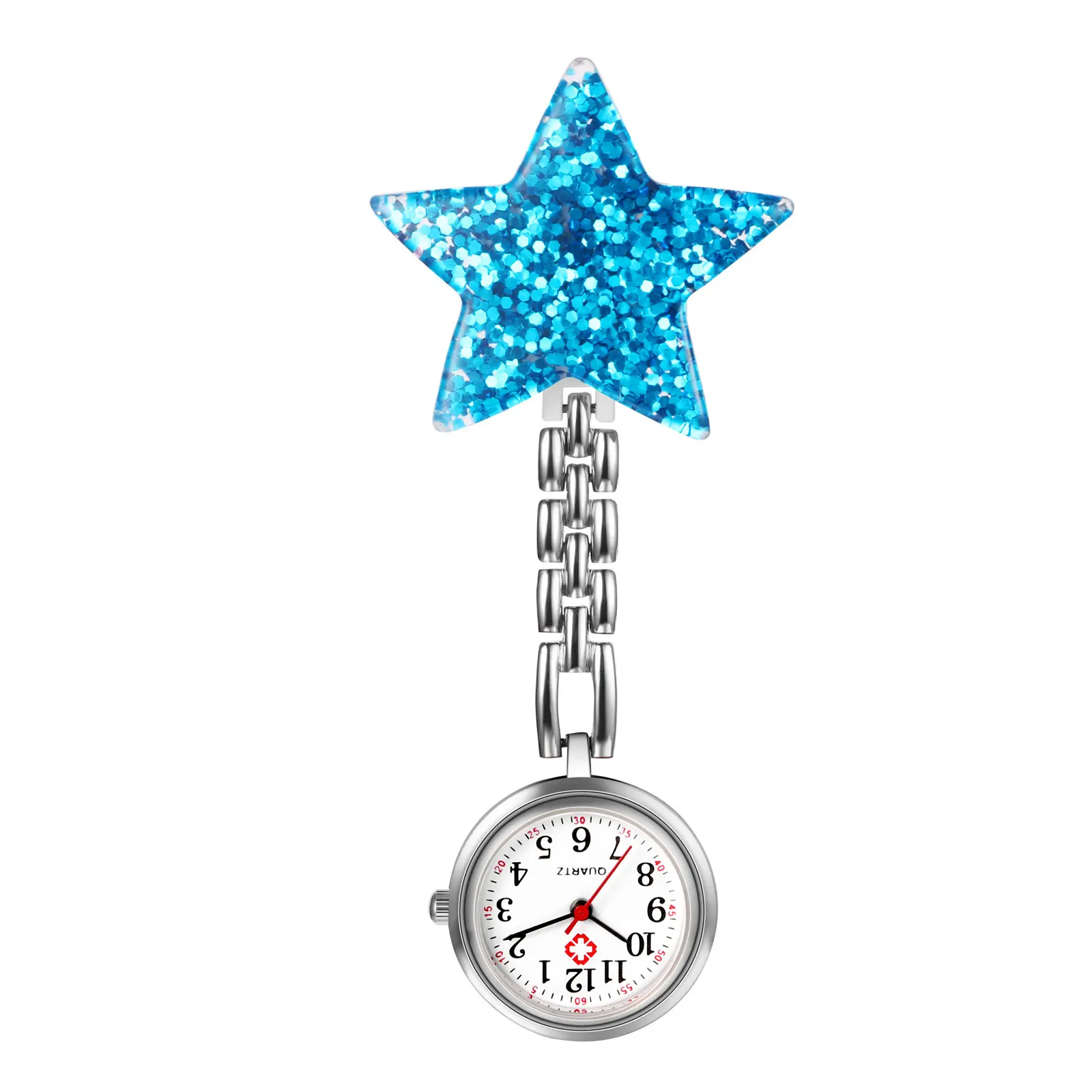 OIDEA Star Nurse Fob Watch with Easy Read Dial and Clip for Healthcare Work