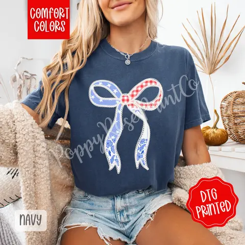 Coquette USA Comfort Colors Shirt, Cute Floral Lace Tshirt, Trendy America Tee, Gift for Her