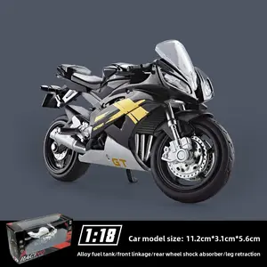 1:18 motorcycle model, Motorcycle diecast, with precise reproduction of real details, metallic body paired with green and black color scheme, features collector-level craftsmanship, suitable for car enthusiasts as decorative items or gifts