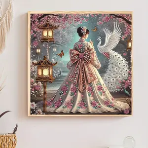 Adult DIY Diamond Painting Kit, Creative Beauty Series, Colorful Irregular Shapes, Holiday Gift, Wall Art Decor, 30x30 Cm, Unframed