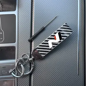 Hyundai N Luxury Lite Carbon Fiber Keychain, Multiple Colors, Compatible with All Keys, Durable & Stylish Car Accessory