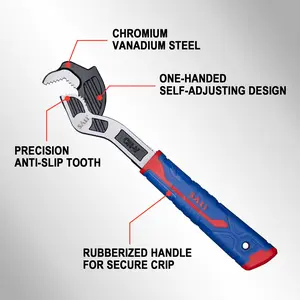 SALI Self-Locking Ratchet Wrench, 6-12 in Industrial-Grade Adjustable Hand Tool for Pipe Repair, Auto Fix, Multitools & Hardware Tools,summervibes