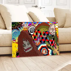 Sassy The Sasquatch Wall Art Comedy Bigfoot Movie Poster The Big Lez Show Print Room Decor Art Abstract Face Design Dinosaur Themed Artistic Ornaments Decoration