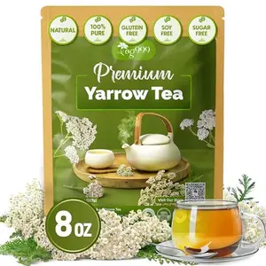 TOG999, Yarrow Tea Leaves 8oz | Premium Herbal Tea | Naturally Aromatic, Freshly Packed Loose Leaf Yarrow | Sustainably Sourced, Non-GMO, No Additives – Ideal for Daily Herbal Brewing