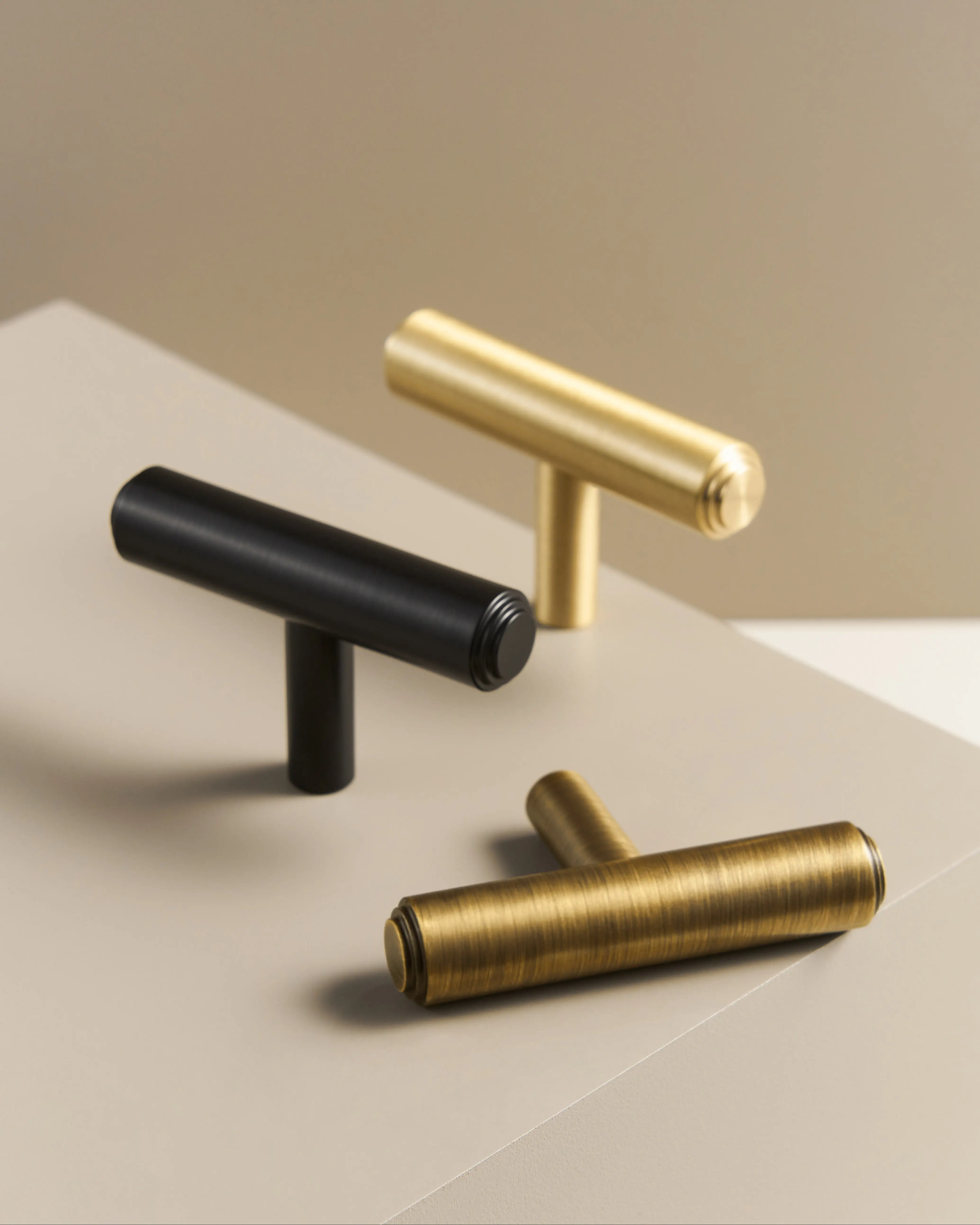 ALDERBROOK TURNED BRASS CABINET KNOB