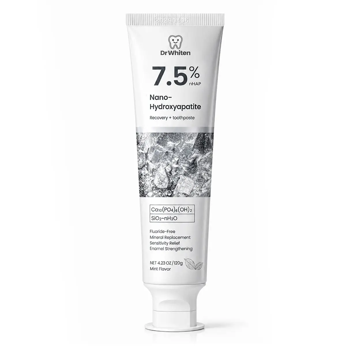 Nano Hydroxyapatite Toothpaste 7.5%25 nHAP - Fluoride-Free Upgrade Edition, Hydroxyapatite Toothpastes, Teeth Whitening Products, Enamel Repair, Sensitivity Relief, Peppermint Mint Dental Freshener, Daily Oral Care, Daily Oral Care Toothpastes