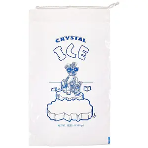 367706872 Drawstring Ice Bag, Dog 10 lb, 20" x 12" (Pack of 500)