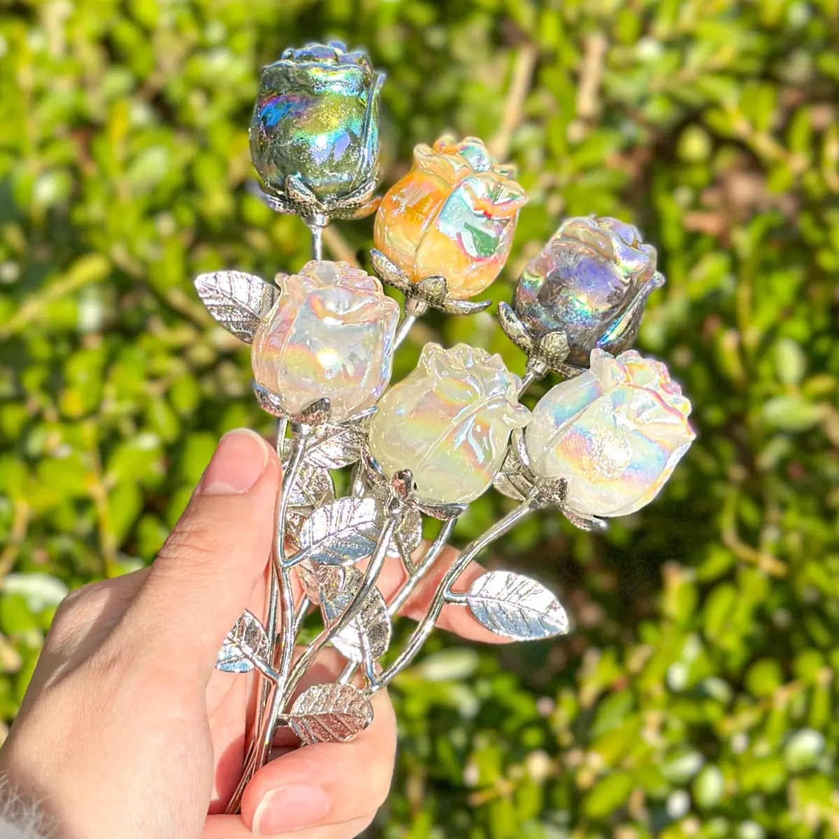 【Star Gate】1 count  colorful Crystal Rose Bouquet | Crystal Flowers, Birthday Daily Engagement, Wedding Accessory Ornament,Friend, Family Girlfriend, home decoration, Valentines 'sholiday gift