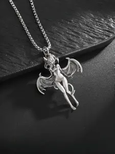 Cute Devil Bat Pendant Necklace, 60cm Cartoon Style, Trendy Fashion Accessory, Perfect for Casual and Punk, Versatile Jewelry, Gothic Witch Jewelry