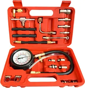GJANSH 0-140PSI Fuel Pressure Tester Kit, Fuel Injector Injection Pump Pressure Gauge Kit for Gasoline Cars, Trucks and Motorcycles summerwins