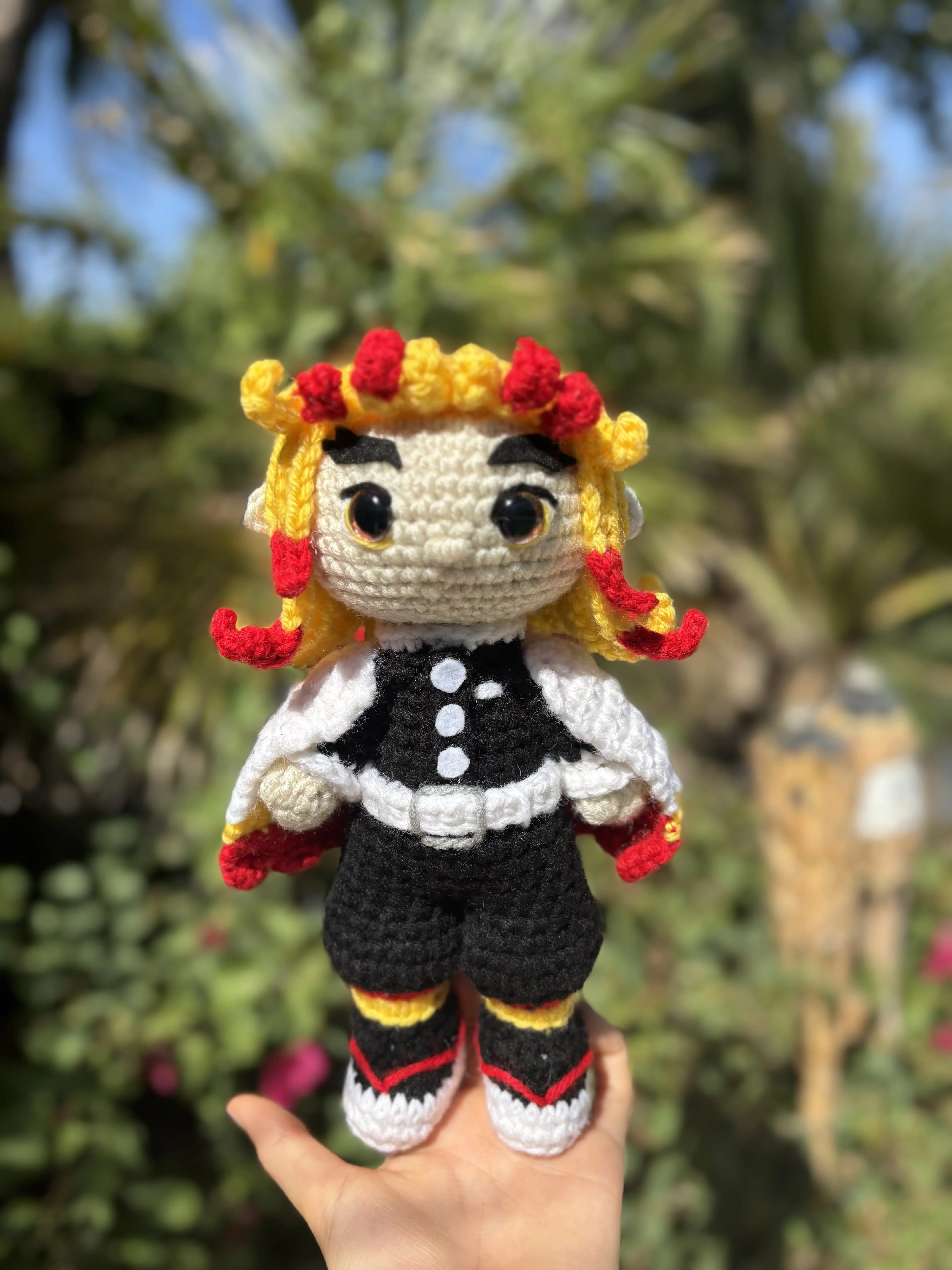Crochet Flame Slayer Guy/ Anime crochet plush