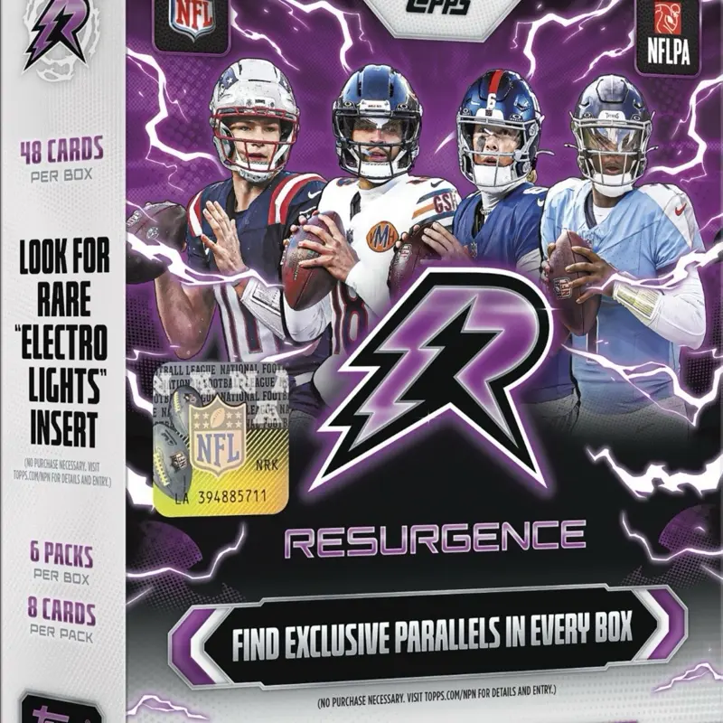 2025 Topps Resurgence Break #131 NFL PYT Collectible Sports Card Break - 10 Total Boxes: 2 2025 Topps Resurgence Football Mega box’s , 2 Chrome Blasters, 8 2025 Topps Resurgance FootbaFootball Blaster Box’s