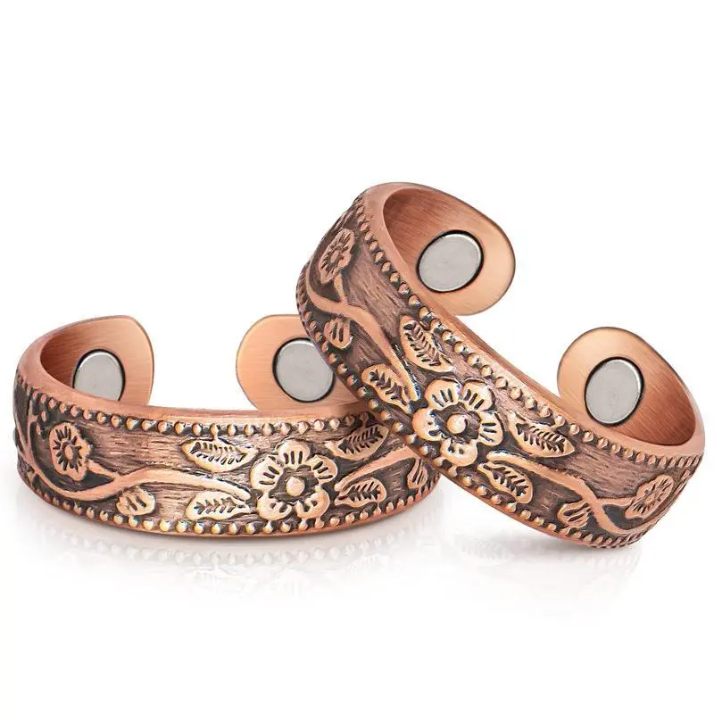 Women's 99.9% Copper Magnetic Adjustable Statement Multi Ring, Casual Fashion Accessory, Costume Jewelry Gift Item, Rings For Women, Copper Rings