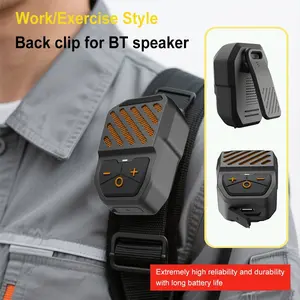 Portable Outdoor Speaker, Clip-On Wireless Bluetooth-compatible Speaker, Ipx5 Waterproof, Long Battery Life, Ideal for Work & Sports
