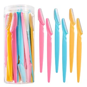 15pcs Stainless Steel Eyebrow & Face Hair Removal Kit for Women, Daily Durable Trimmer & Shaver with Protective Cover, Safe for Newbies