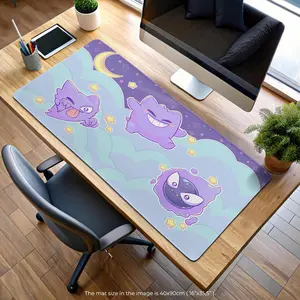 Pokemon Mouse Pad - Gengar Ghost Pokémon Gaming Mouse Pad, Haunter Desk Mat, Cute Kawaii Ghastly Desk Pad for Gamers and Pokémon Lovers