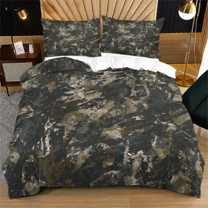 Tactical Camo Duvet Cover Set (2/3 Piece, No Filling), Includes 1 Duvet Cover + 1/2 Pillowcases, Military Camouflage Bedding Set for Teens & Adults, Bedroom Decor
