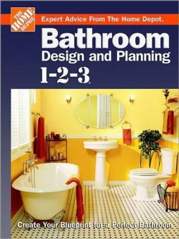 USED Book - Home Depot Bathroom Design and Planning 1-2-3: Expert Advice from the Home Depot by Meredith Books Staff (Hardcover) - english