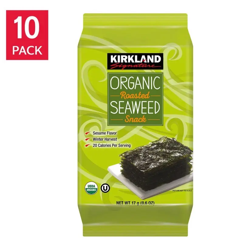 Organic Roasted Seaweed Snacks - 10 Count, 0.6 oz Each