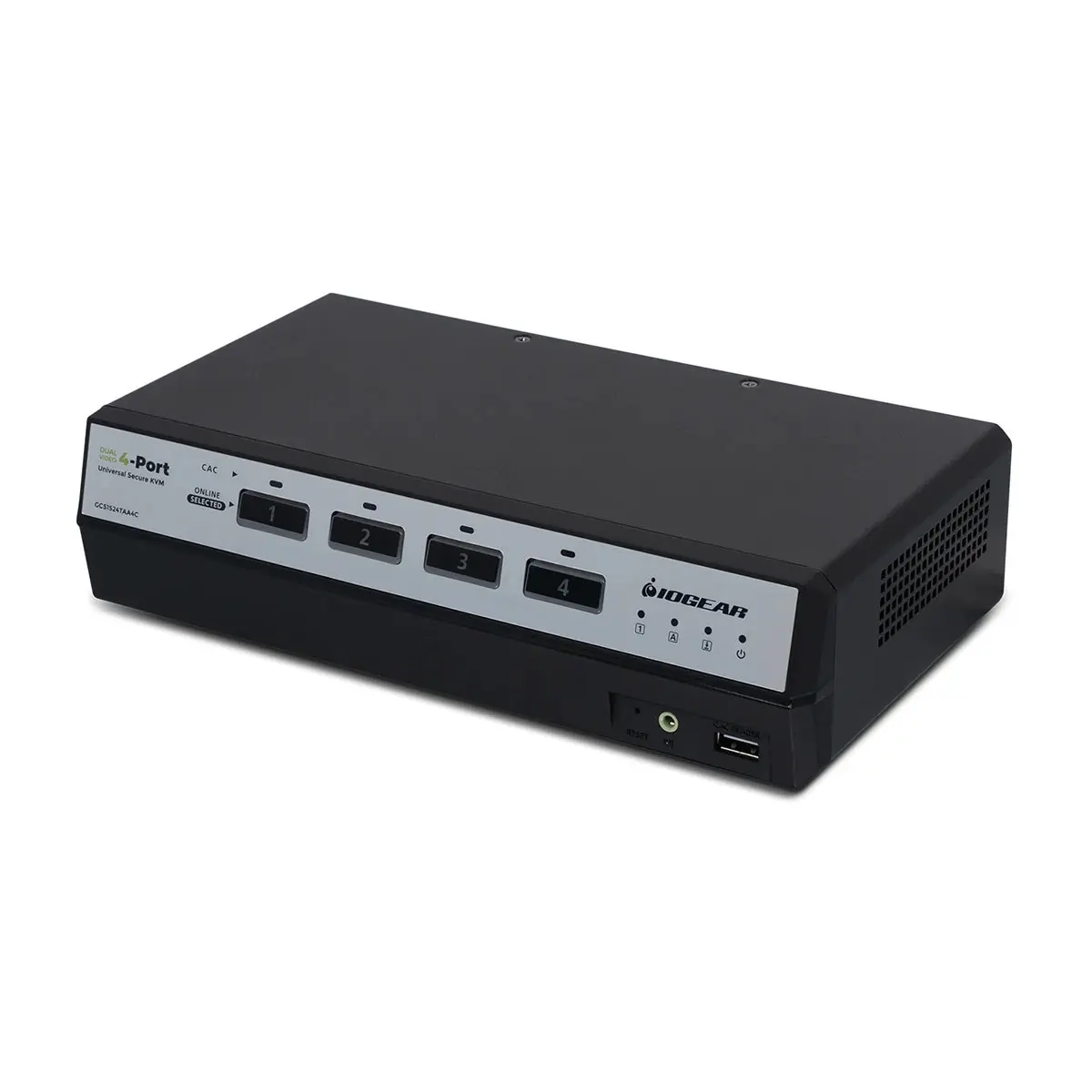 IOGEAR 4-Port 4K Dual View DP/HDMI Secure KVM Switch with Audio and CAC Support