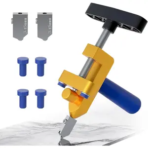 Tile Cutter Hand Tool, 2 in 1 Manual Glass Tile Cutter Tools, Hand Breaking Pliers with 3-15 mm Tungsten Steel Blades, Handheld Tile Cutter for Home DIY Cutting Glass, Mirror, Glazed Tiles