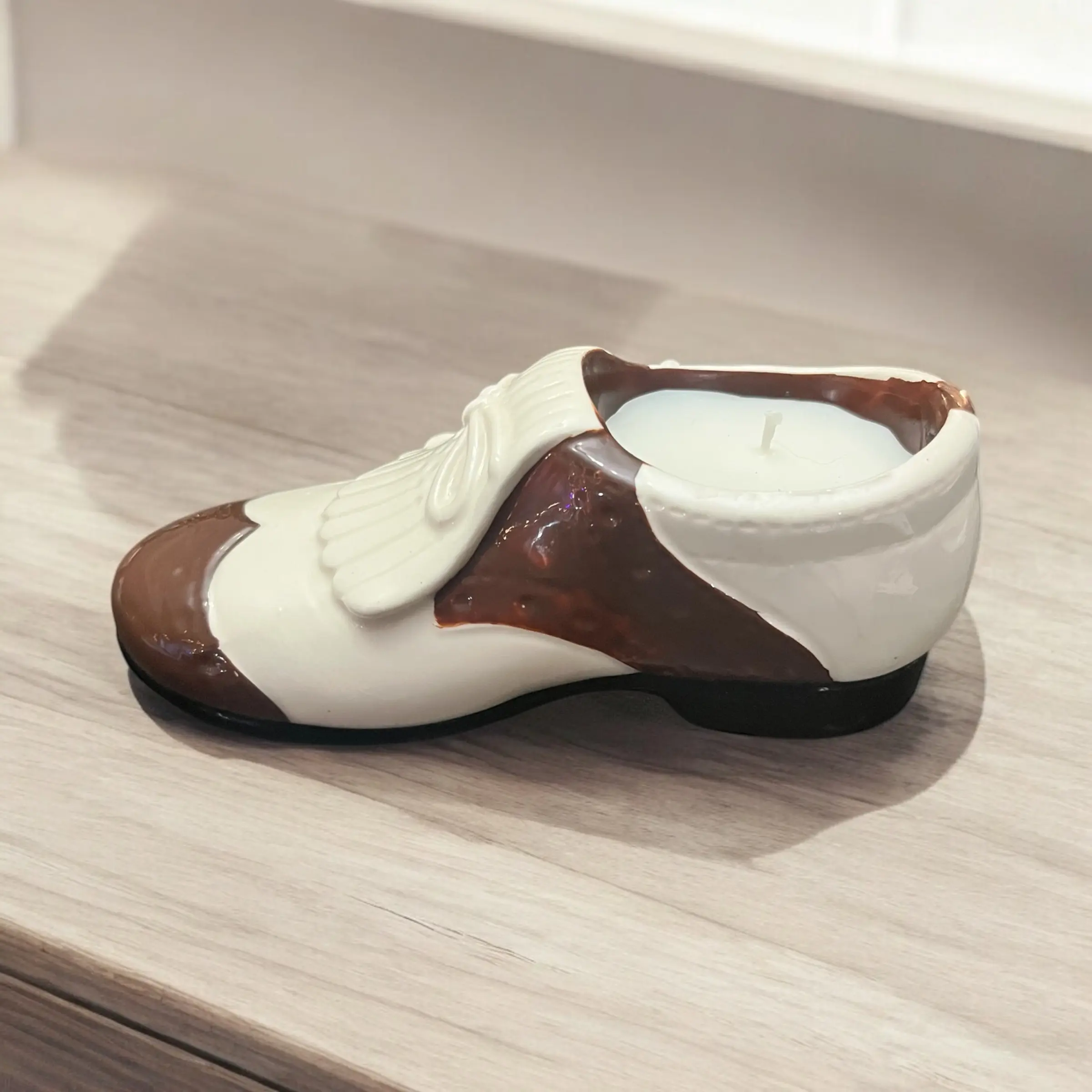 Vintage Collectible Wing Tip Golf Shoe Candle
